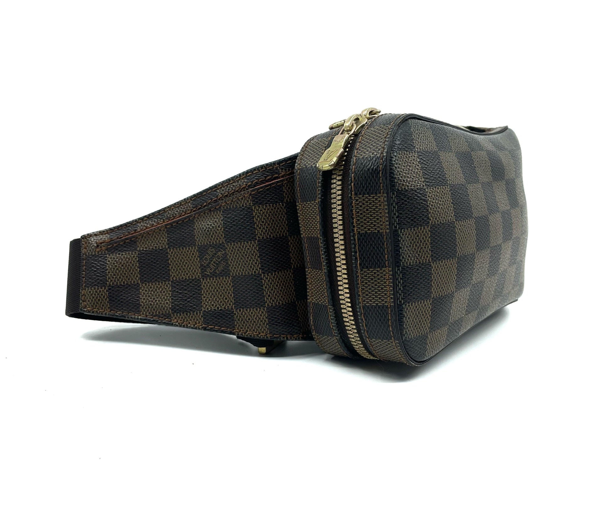 Preloved Louis Vuitton Damier Ebene Geronimos Waist Bum Body Bag