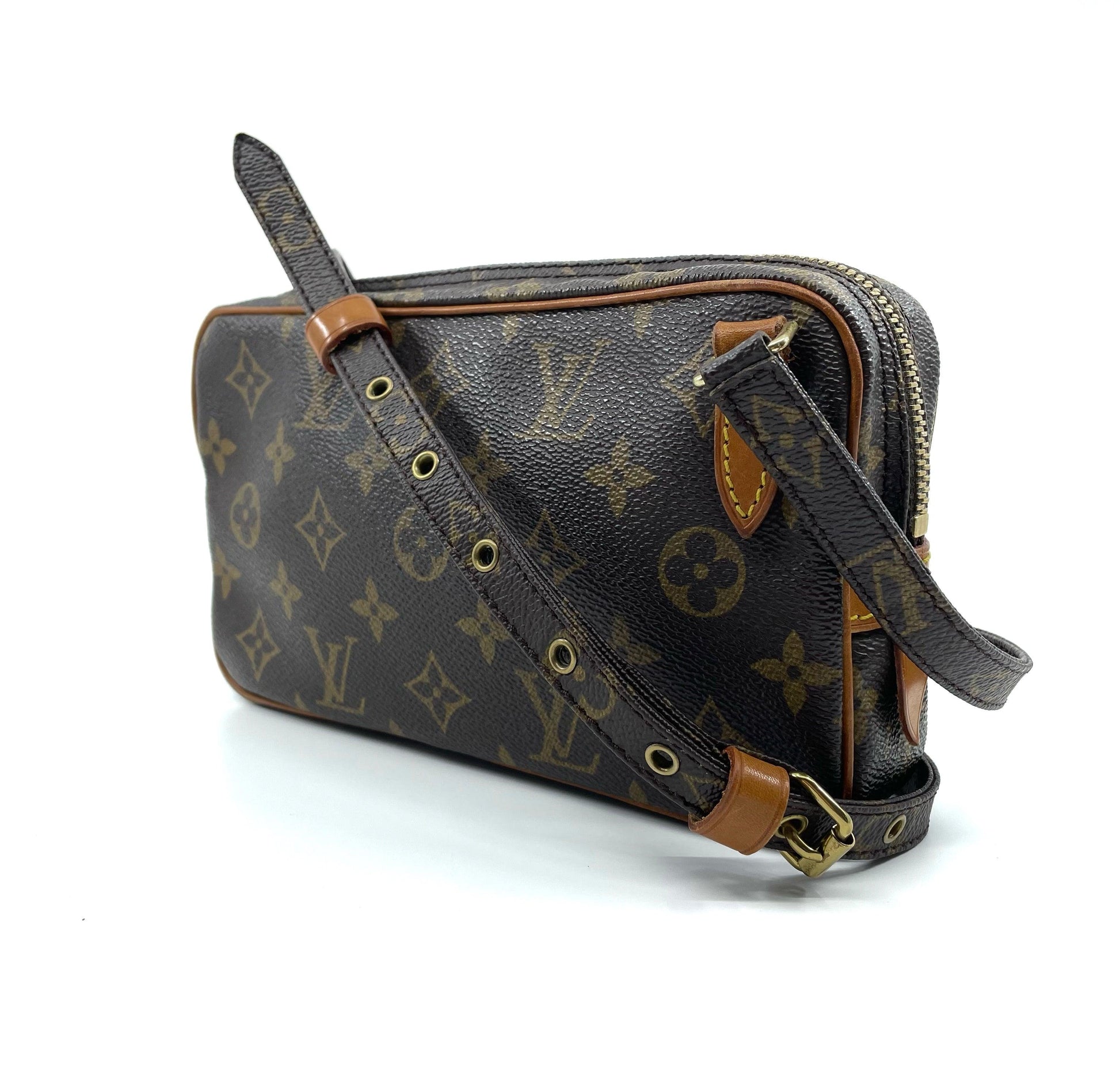 Louis Vuitton Vintage Brown Monogram Pochette Marly Bandoulière Canvas Crossbody  Bag, Best Price and Reviews